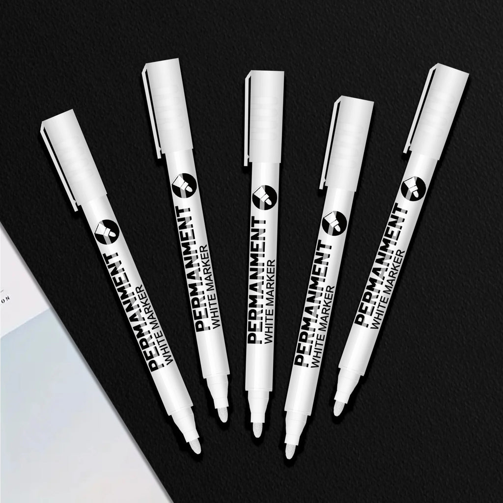 White Paint Pen for Rock Painting,Stone,Ceramic,Glass,Wood,Tire,Fabric,Metal,Canvas. Set of 3/6 Acrylic Paint White Marker
