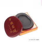 5-Inch Inkstone 6-inch 7-inch 8-inch Threaded Inkstone She Inkstone Rough Stone Brush Calligraphy Training Class Student Study