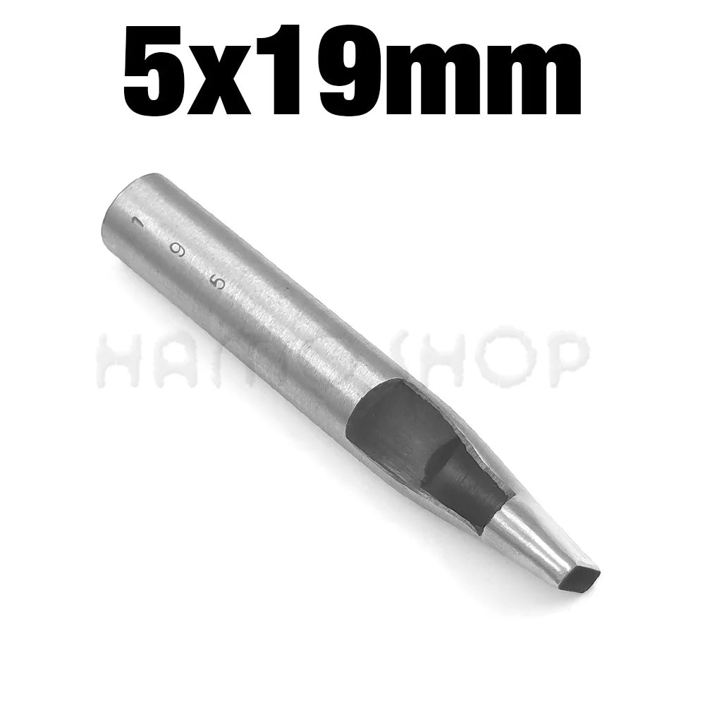 1pc 4mm/5mm Width Leather Oval Shape Hole Punch Steel Craft Hollow Hole Punch Leather Tools Leather Belt Hole Punch DIY Tools