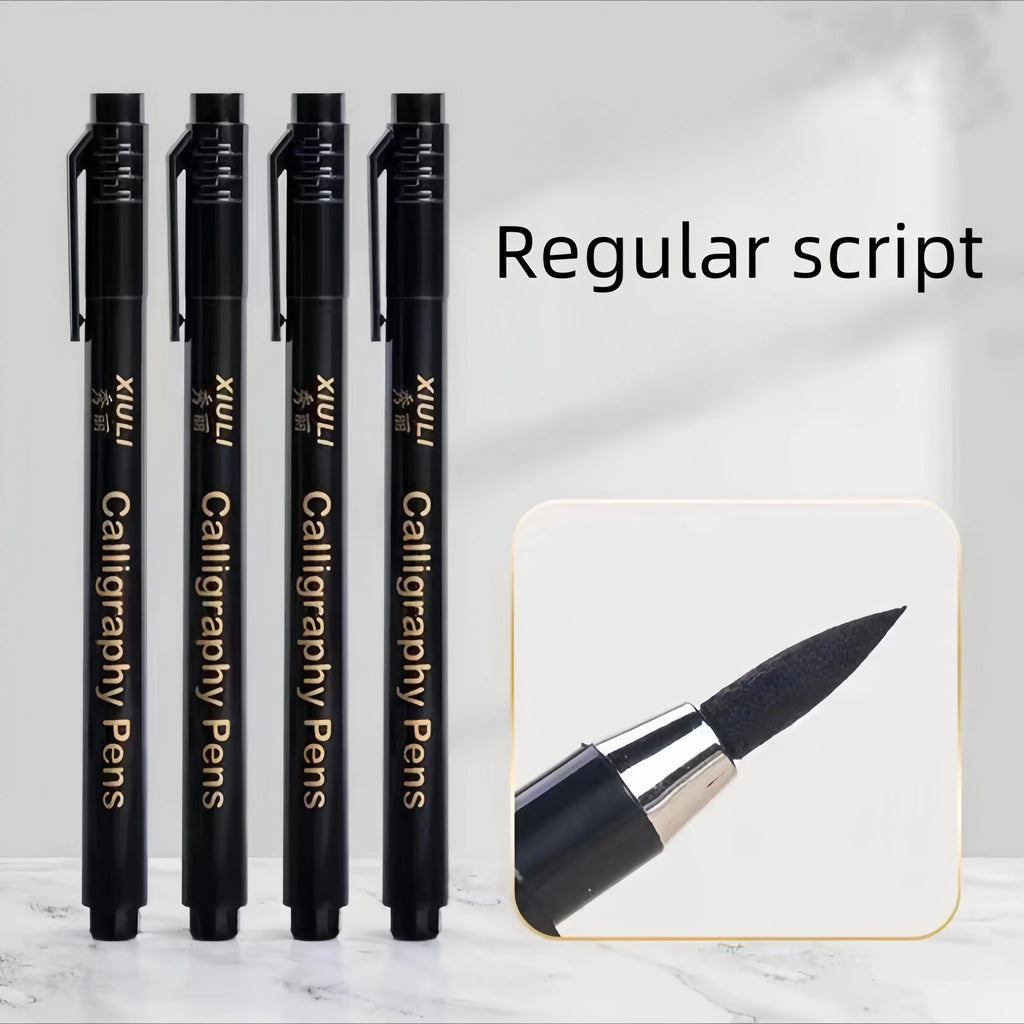 4pc/Beautiful Brush Calligraphy Practice Pen Type Soft Pen Copy Invitation Card Signature