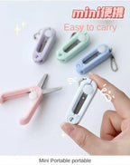 Creative Mini Portable Folding Scissors Morandi Simple Paper-Cutting Art Tool Stationary Scissors Office School Supplies.