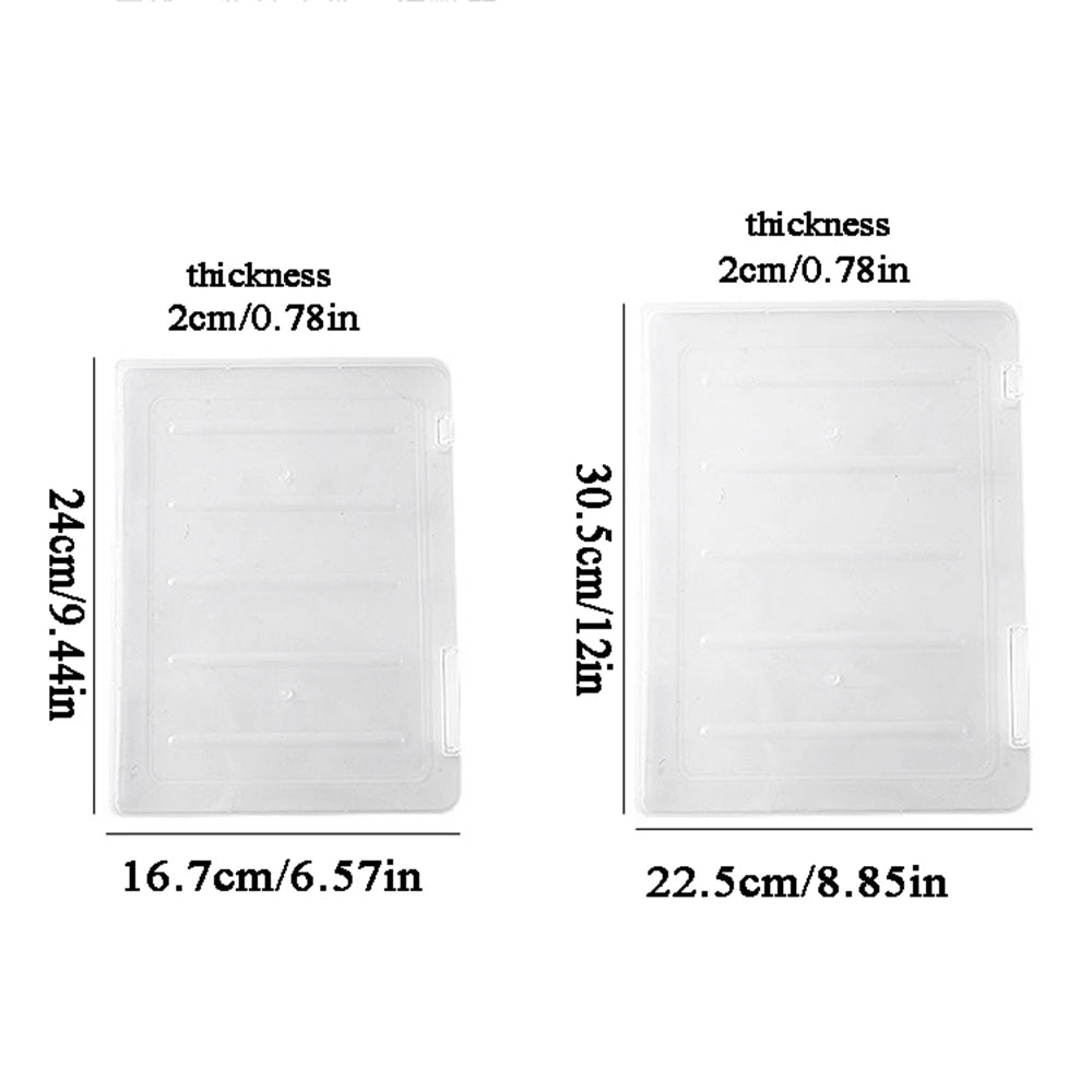 A4 File Storage Box Transparent Double Card Buckle Plastic Organizer Waterproof Dustproof For Graduation Certificates Documents