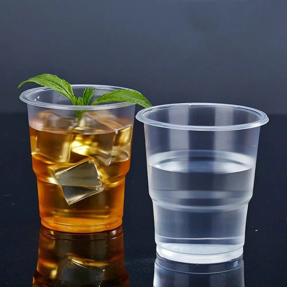 50Pcs 180ml Disposable Plastic Cups Transparent Food-grade PP Clear Plastic Cups Heat-resistant Party Plastic Cups