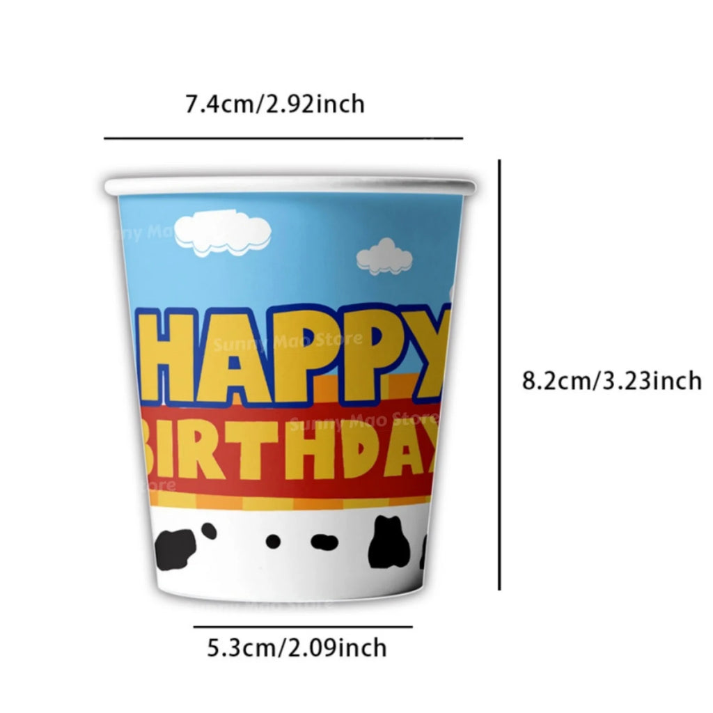 60Pcs Toy Inspire Game Story Birthday Party Supplies Set Includes Paper Plates Cups Napkins Tableware for 20 Guests Decorations