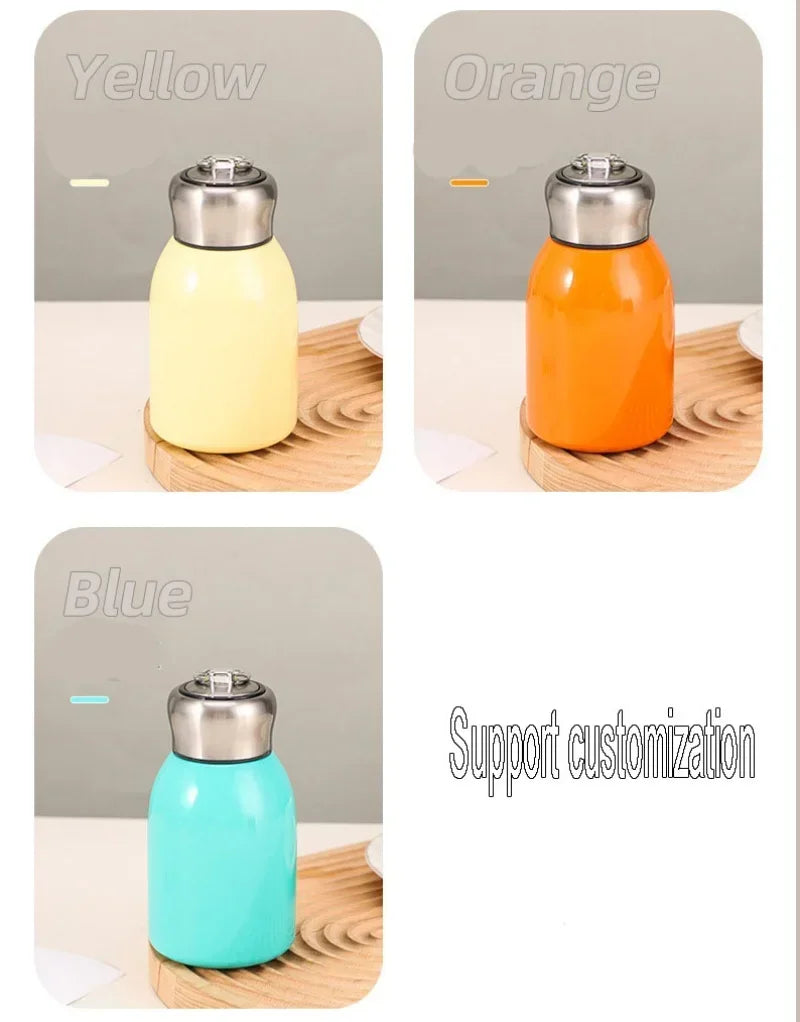 New High-value Mini Chubby Big Belly Cup 304 Stainless Steel Vacuum Thermos Cup Portable Carrying Ring Accompanying Cup