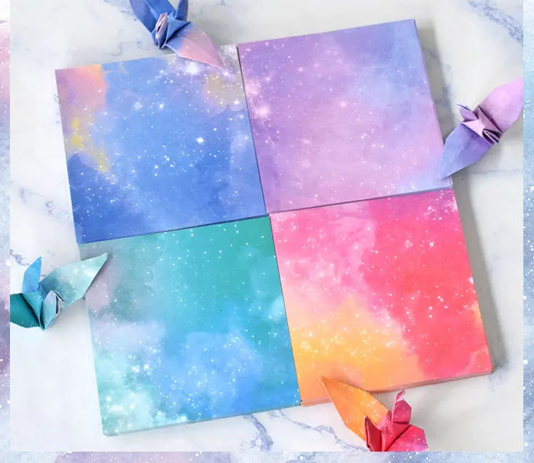 400Sheets Origami Paper Craft Folding Lucky Wish Paper Crane Craft Double Sided Folding Lucky Wish Paper DIY Color Scrapbooking
