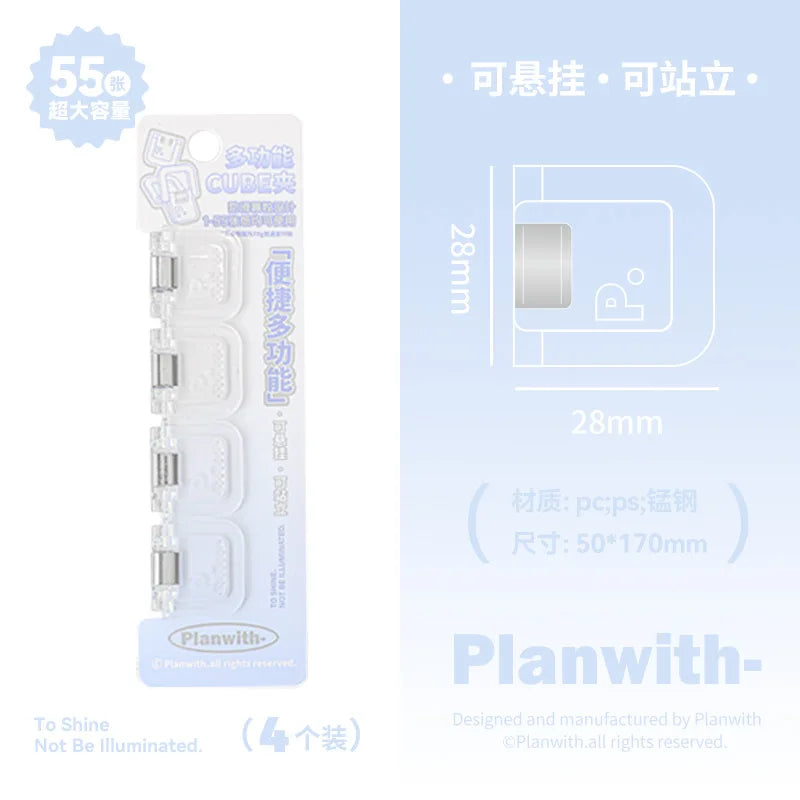 Multifunctional Mini Clip Jelly Color File Holder Note Organizer Adorable Desk Accessory for Papers Exam Sheets Cute Stationery