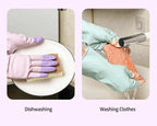 Latex Cleaning Gloves Non Slip Grip Waterproof Reusable for Dish Washing Kitchen Bathroom Household and Laundry Chores
