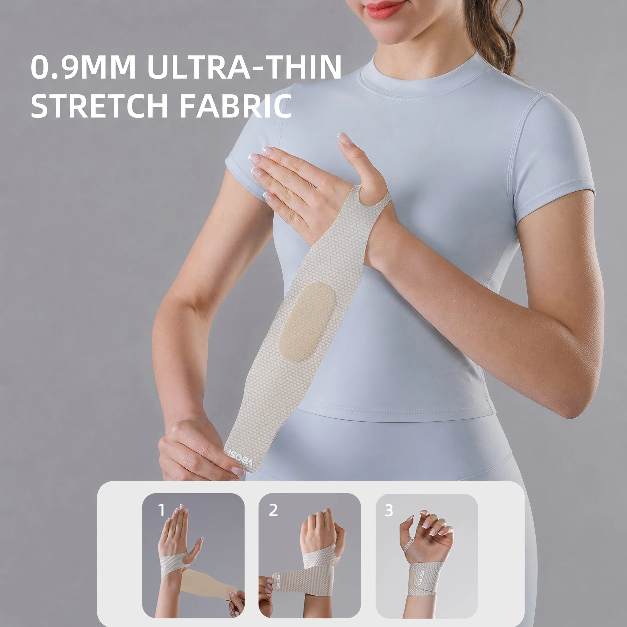 1 Piece Lightweight Laminated Adjustable Wrist Wrap – Unisex Support for Work, Badminton & Gym Training for Women Men