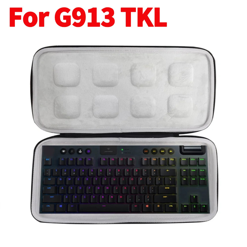 Carrying Case for MX Keys S Wireless Keyboard Storage Case Shockproof EVA Hard Case Illuminated Keyboard Storage Bag