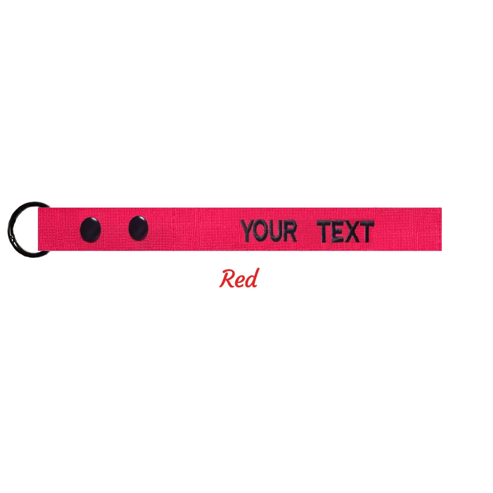 Customized Luggage Tags, Personalized Suitcase Tag, Text Baggage Label, Embroidered