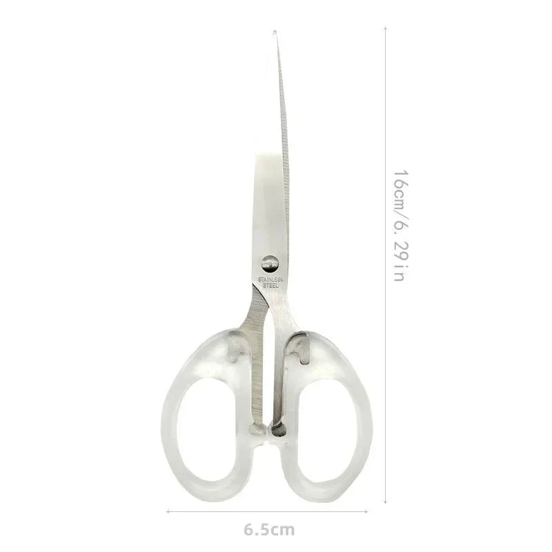 Student Office Paper-cut Scissors Stainless Steel Household Handmade Scissors Sharp and Small Sewing Scissors Household Tools