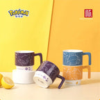 SHUNXIANG Pokémon Ceramic Mugs Coffee Cup Snorlax Stackable Kawaii Anime Boy Girl Breakfast Milk Juice Cup Ceramic Coffee Cup