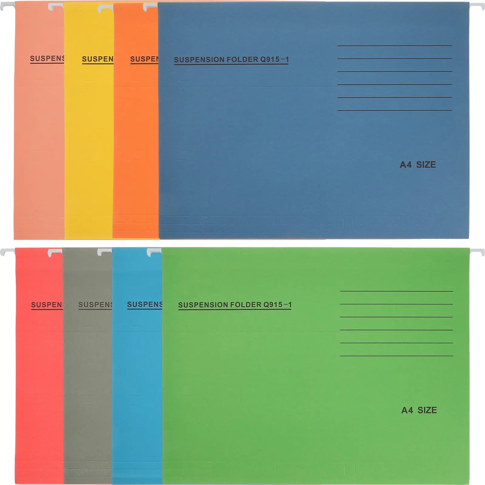 8Pcs Thick Paper Suspension Folder A4 Size Wide Opening Document Organizer Hanging File Holder Office Supplies for