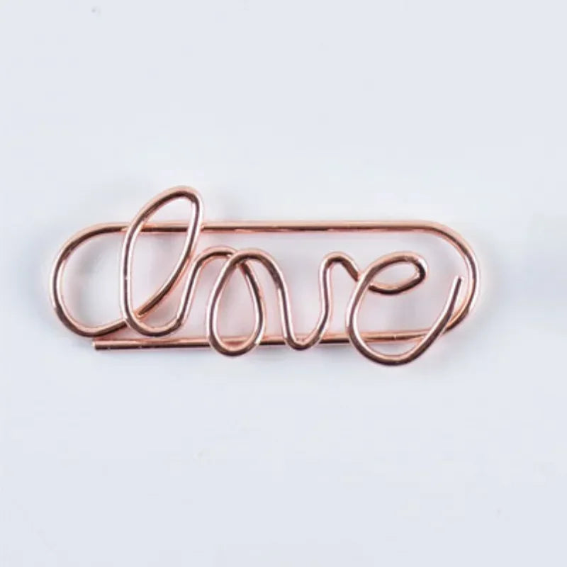 10pcs/set Metal Paperclips Multiple Cartoon Heart Animal Styles Paper Clip Book Scrapbook Planner Page Bookmark Binder Clip