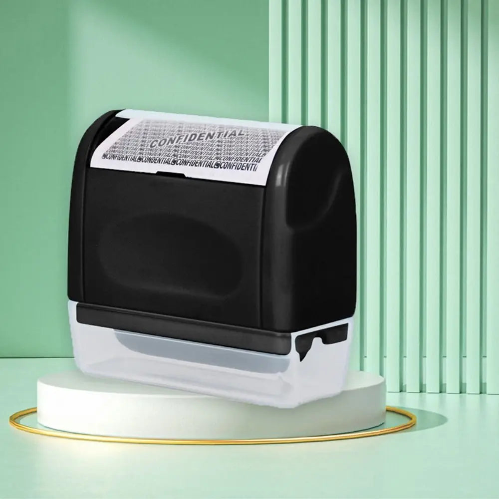 Leakproof Identity Theft Protection Roller Stamp Portable Roller Stamp Manual Roller Stamp Ink Refill Garbled Chapter