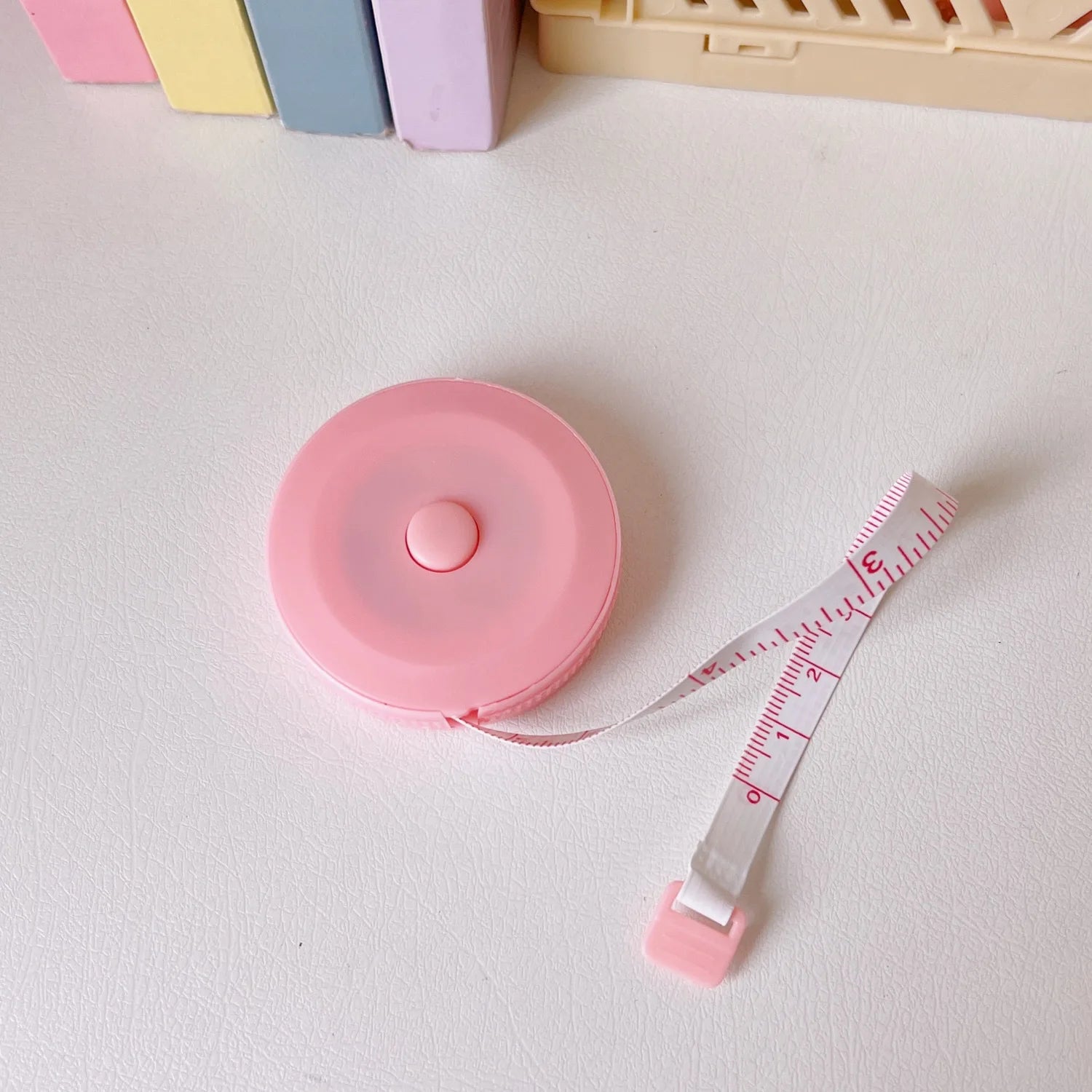 150 cm Cute Mini Soft Tape, Automatic Shrinking Tape Measure, Material Tape Measure, Plastic Tape Measure