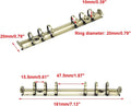 10 Pieces DIY journal notebook mechanical, 6 ring mechanism, A4 B5 A5 A6 A7 binder clip gold silver bronze black