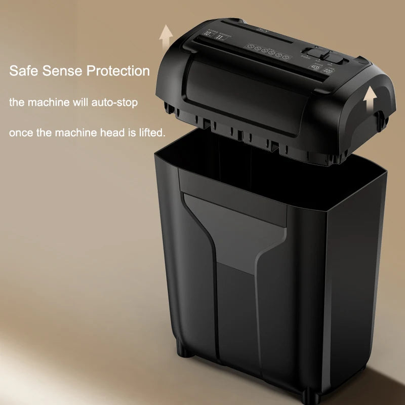 Desktop P4 10 Sheets Paper Shredder Household Small Office Automatic Cross Cut CD Paper Shredding Machine