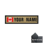 1PC 10cmX2.5cm Custom Name Flag Patch Badge Khaki Iron On Or Hook Loop Netherlands Russia Lithuania France Italy Spain Israel