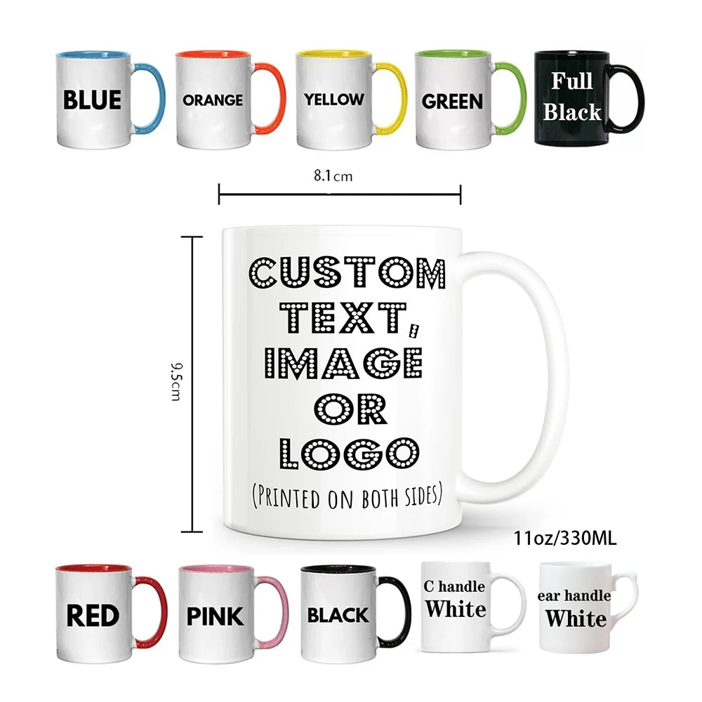 Personalised Your Photo Mug, Custom NAME IMAGE Cup, Customize Coffee Mugs, Tea Cups, Mothers' Day, Fathers' Day Wedding Gift