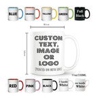 Personalised Your Photo Mug, Custom NAME IMAGE Cup, Customize Coffee Mugs, Tea Cups, Mothers' Day, Fathers' Day Wedding Gift