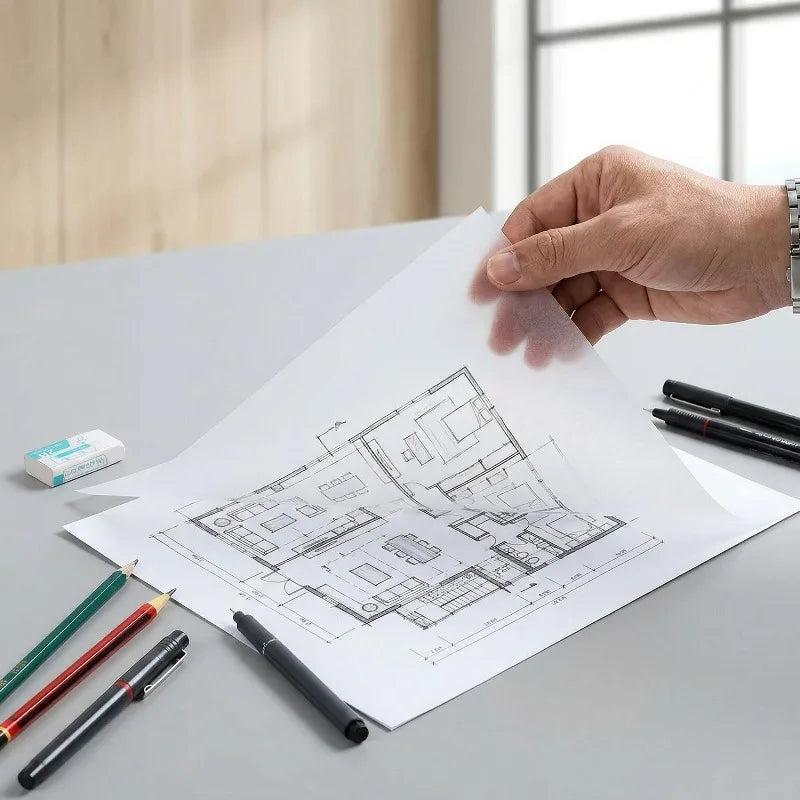 A4 Tracing Paper 100 Sheets Transparent Copy Paper For Hard Pen Calligraphy Practice Handwriting Learning Art Sketch Stationery