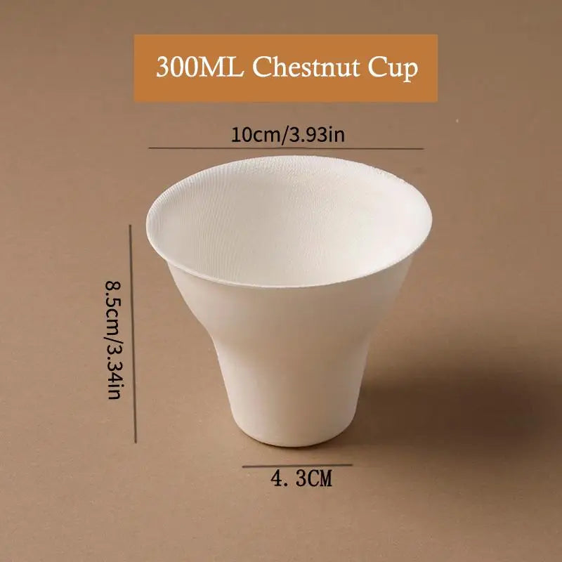 10Pcs Disposable Ice Cream Cup Dessert Cake Paper Cup Shaved Ice Yogurt Bowl Food Grade Tiramisu Dessert Pulp Cups