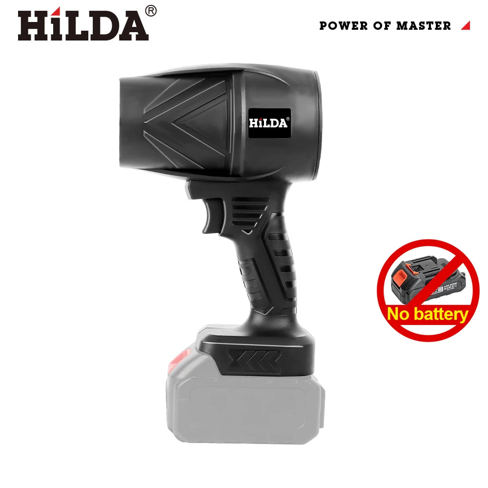 HILDA New Storm Force 1000W Air Blower Handheld Cordless Dust Blaster Snow & Leaf Sweeper Turbo Jet Cleaner for Makita Battery