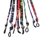 5Pcs Mix Colorful Flat Strap Eyeglasses Rope Anti-Lost Ethnic Style Eyeglasses Strap Eyeglass Cord Holder Retainer Strap