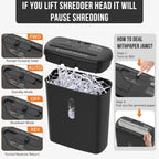 Woolsche Home Office Paper Shredder-10-Sheet Strip Cut with 3.17-Gallon Basket - P-2 Security Level - CD & Credit Card Shredder - Durable & Fast - Jam Proof System - ETL Certified