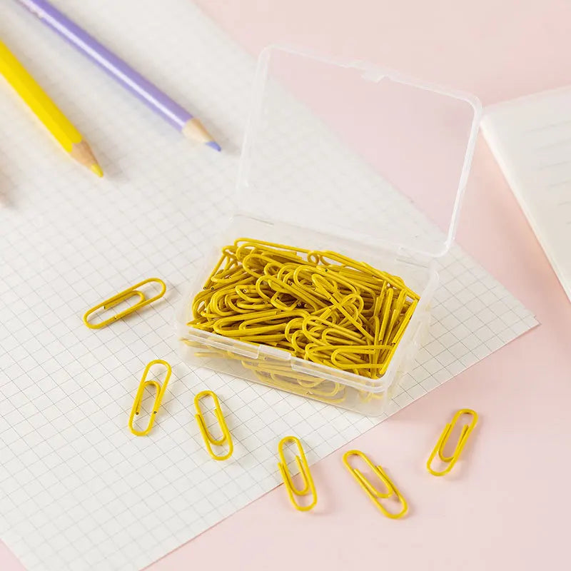 50pcs/box 28mm Macaron Colored Paper Clips, Creative Accounting Decoration Materials, Bookmarks, Paper Clips