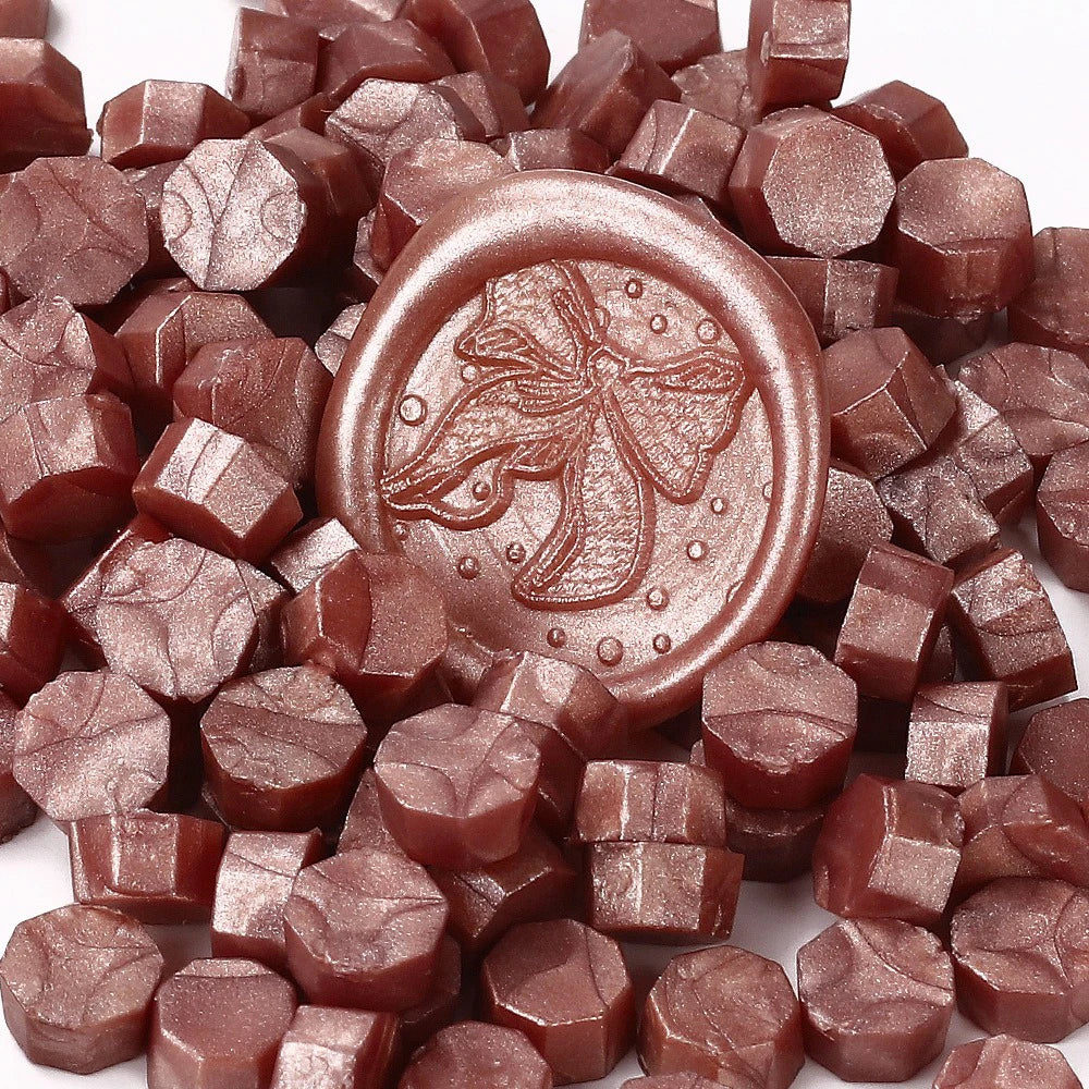 100 Pcs Vintage Wax Seal for Stamps Retro Wax Print Beads Sealing Macaron Gold Wedding Birthday Wax Lacquer for Seals Lacre