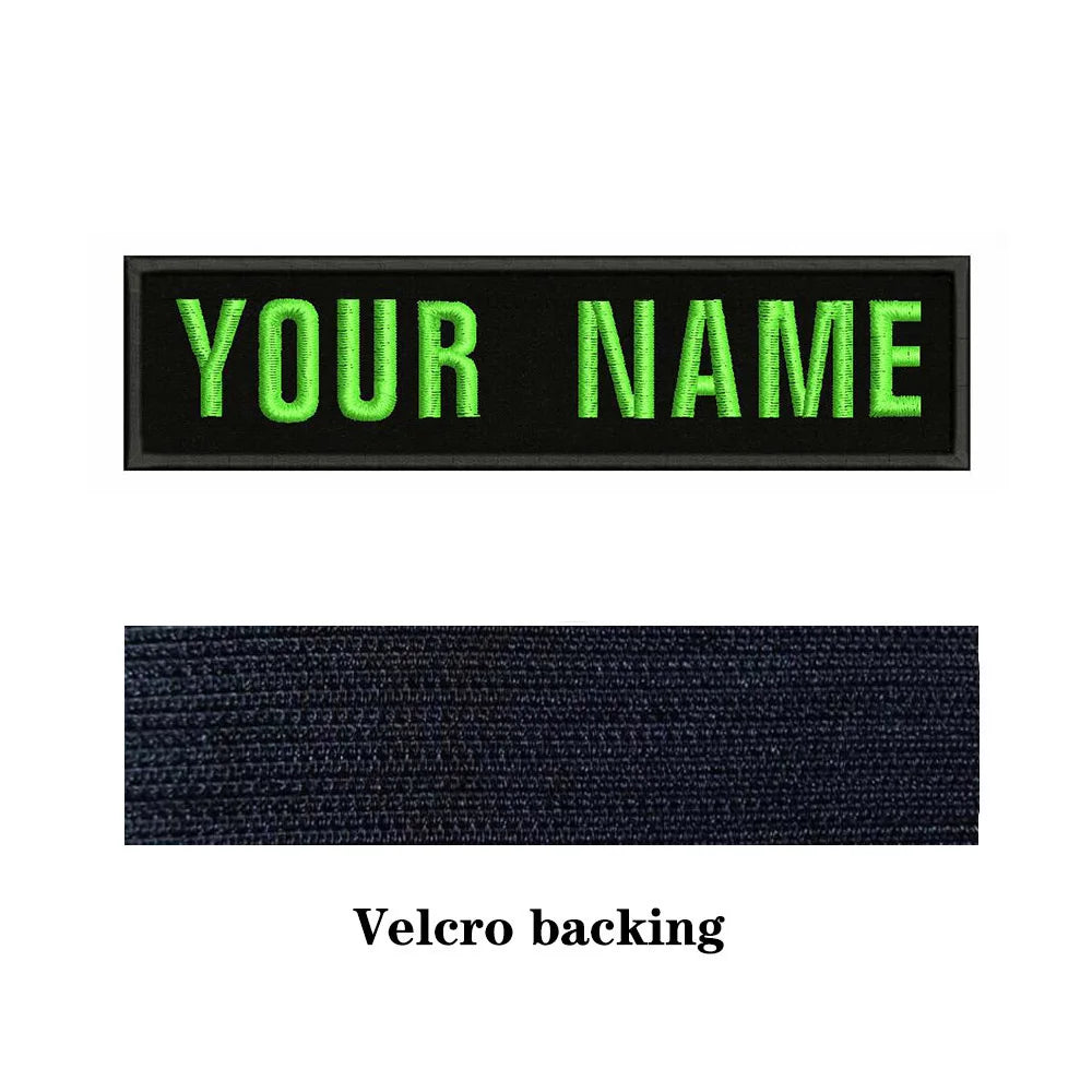 10X2.5cm Embroidery Custom Name Text Patch Stripes Badge Iron On Or Sew On Or  Patches For