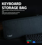 Chosfox Protable Keyboard Storage Bag Large Capacity Mechanical Keyboard Bag 87/75/67 Thickened Fabric Waterproof Protect Bag