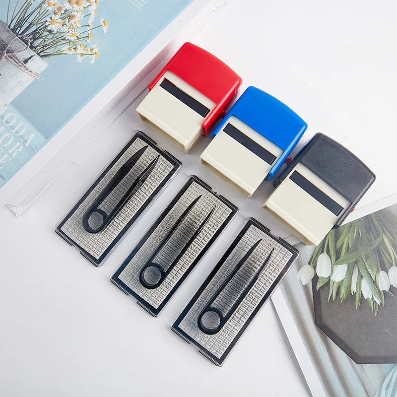 DIY Rubber Stamp Kit Custom Personalized Self Inking Business Address Name Number Letter Handicrafts Printing