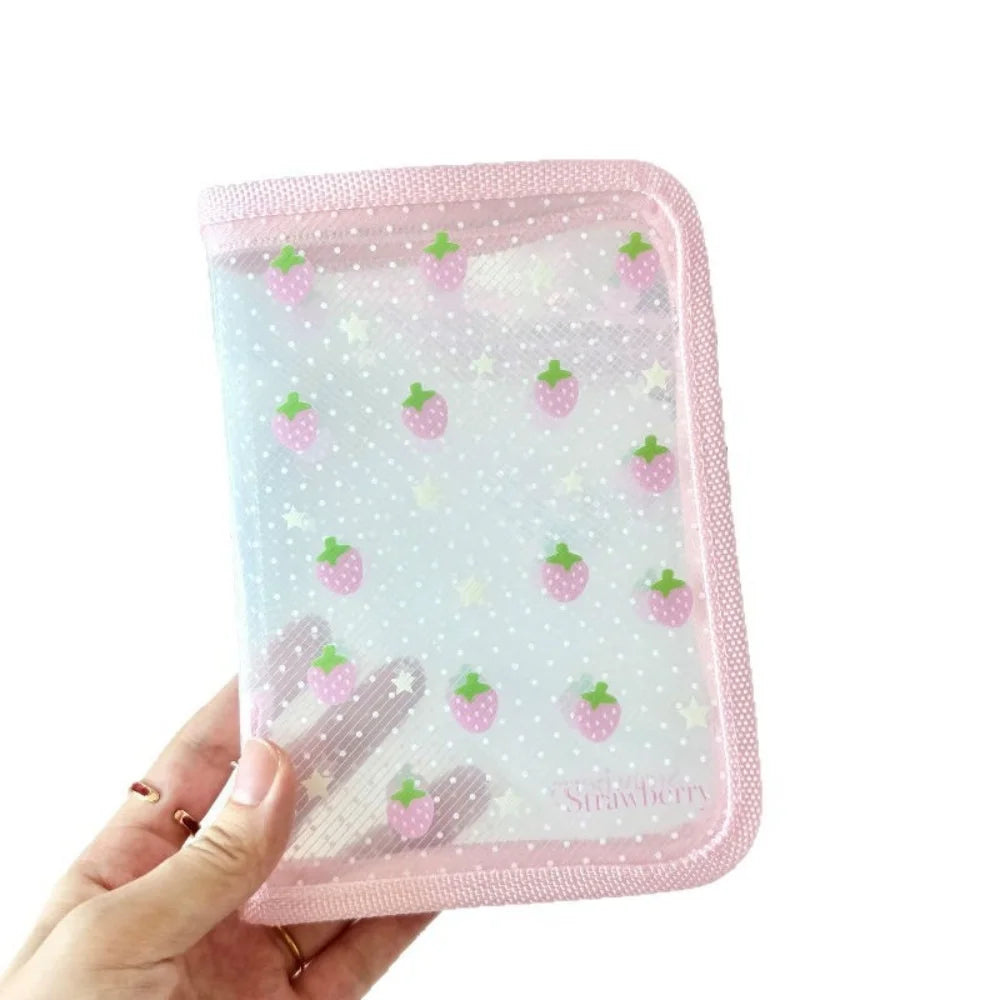 A6 Size Cute Stationery Storage Folder File PP Twill Zipper Pouch Document Bag Zip File Folder School Office Supplies