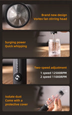 New Milk Foamer Bincoo Coffee Frother Rechargeable Handheld Coffee Milk Electric Handle Blender Egg Beater Espresso Tool