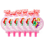 Princess Party Supplies Birthday Disposable Tableware Set  Tablecloth Paper  Plate Napkin for Kid Girl Birthday Supplies