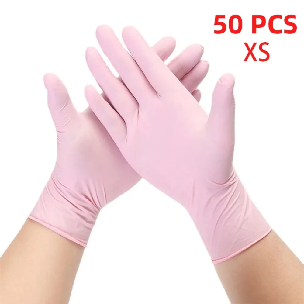 50/100PCS Ultra-soft Disposable Latex Gloves Waterproof with Touch Screen Kitchen Gloves Household Cleaning Gloves