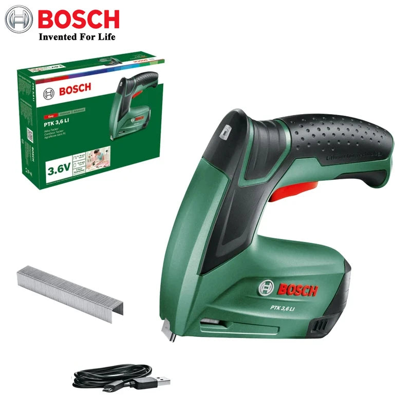 Bosch Cordless stapler PTK 3.6 LI 3.6 V built-in battery,  30 strokes/min, Paper box