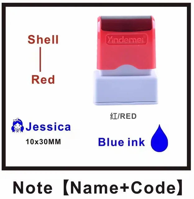 Customized Arabic Hebrew Name Stamp Waterproof Seal Custom Teacher Signature Student Child Cloth Ink Stamp Selfing-inking Stamp