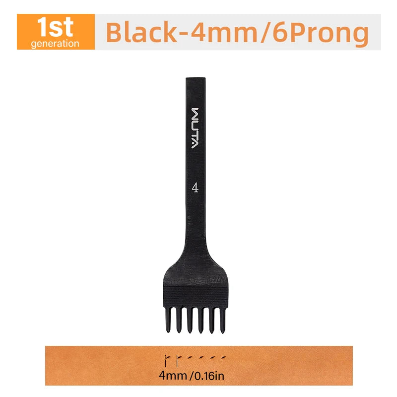 WUTA 1pc 3/4/5/6mm Leather Chisel Tool Diamond Pricking Iron Basic Hole Punch Stitching Leather Craft Tools