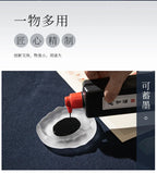 Frosted Glass Ink Dish Ink Stone Brush Rest Multi-purpose Ink Plate for Calligraphy Painting Art Decor Gift