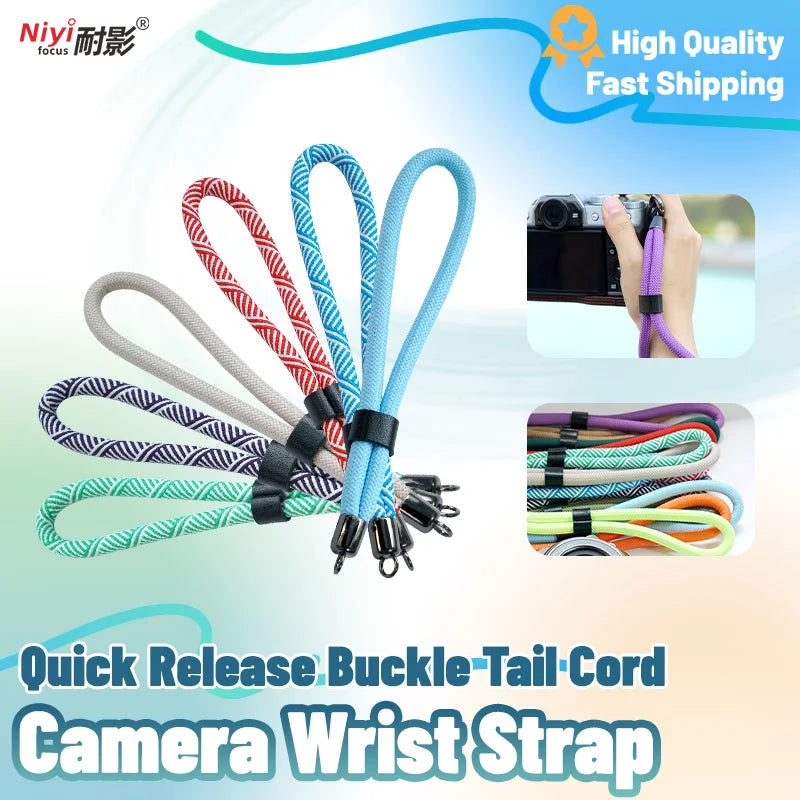 Nylon Camera Wrist Strap Quick Release Hand Belt for GoPro Nikon DSLR Mirrorless Camera Rope SLR Camera Wrist Strap Accessories