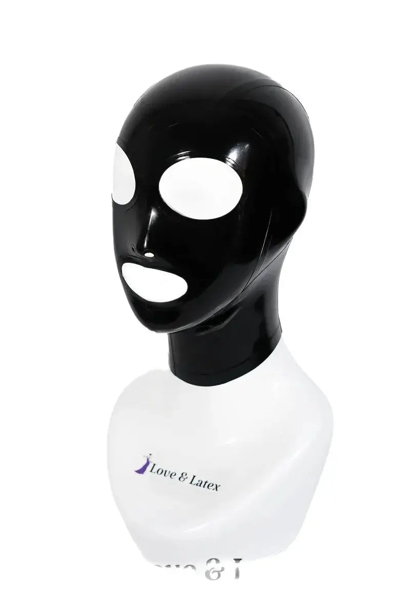 Latex Hooded Mask rubber Bondagi Restraints latex Gloves seamless latex men  Catsuit Fetish latex gloves rubber male