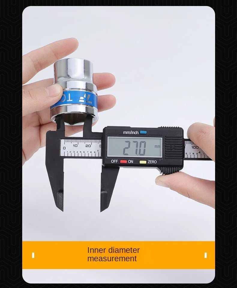 150mm 100mm Electronic Digital Caliper Carbon Fiber Dial Vernier Caliper Gauge Micrometer Measuring Tool Digital Ruler