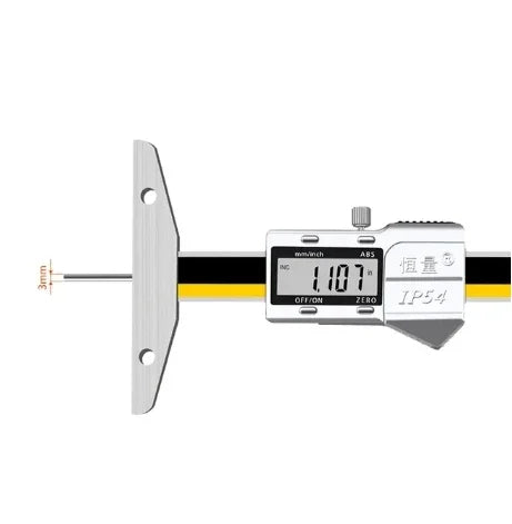 Thin Rod With Table Digital Display Depth Ruler 0-50 0-100 0.01mm Small Hole Needle Probe Depth Ruler Stainless Steel Caliper