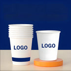 100pcs 250ml disposable paper cup with customizable logo personalized coffee paper cup for event and party, Company Hospitality