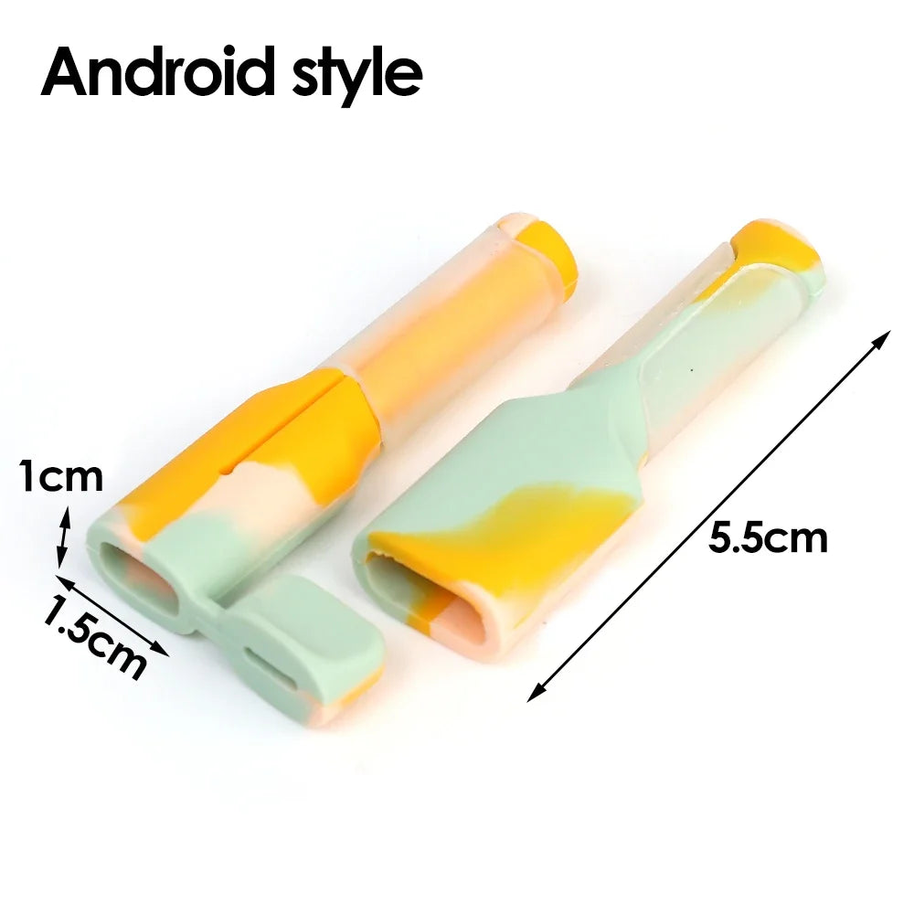 Soft Silicone Cable Winder Protectors for Dual USB C Android Charging Cable Saver Cord Organizer Wire Anti Break Protection